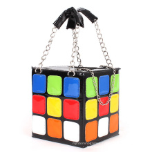 Wholesale New Fashion Rubik′s Cube Bags Modeling Handbag